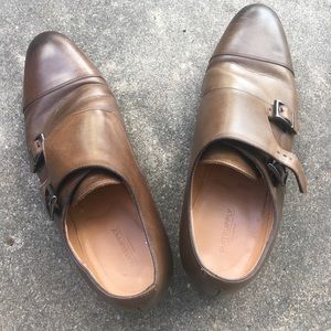 Suitsupply cognac double monk strap size 41